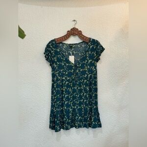 Wild Fable Teal Floral Tunic/Dress